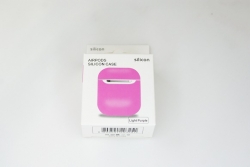 Чехол-бокс для Apple Airpods силиконовый, ярко-розовый №16