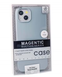Чехол Piblue iPhone 14 Plus Silicone MagSafe, голубой Чехол Piblue iPhone 14 Plus Silicone MagSafe, голубой