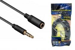 Кабель-удлинитель AUX Jack3.5 (M) to Jack3.5 (F) черный 1,5 метра Кабель-удлинитель AUX Jack3.5 (M) to Jack3.5 (F) черный 1,5 метра