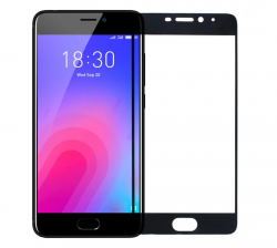 Защитное стекло Meizu M6 полное покрытие, черное