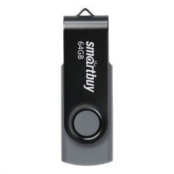 USB флеш-накопитель Smartbuy 64 GB USB 2.0 Twist, черный