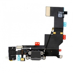 Шлейф iPhone 5S с разъемом зарядки, гарнитуры и микрофоном, черный (Оригинал Китай) Шлейф iPhone 5S с разъемом зарядки, гарнитуры и микрофоном, черный (Оригинал Китай)