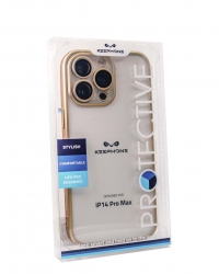 Чехол KeepHone iPhone 14 Pro Max с защитной линзой, золото Чехол KeepHone iPhone 14 Pro Max с защитной линзой, золото