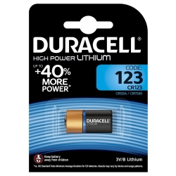 Батарейка Duracell CR123A/1BL (3V, алкалиновая) 1 шт