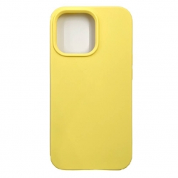 Чехол силиконовый гладкий Soft Touch iPhone 13 Pro, желтый №4 (закрытый низ)