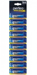 Батарейка Perfeo LR06/10BL AA/пальчиковые (1.5v, алкалиновая),10 шт, отрывной Батарейка Perfeo LR06/10BL AA/пальчиковые (1.5v, алкалиновая),10 шт, отрывной