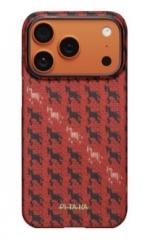 Чехол Pitaka iPhone 17 Pro Max (Питака) Cinnabar Steed  (Багровый скакун)