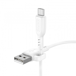 USB кабель micro USB BOROFONE BX91 Symbol (100см. 2.4A), белый USB кабель micro USB BOROFONE BX91 Symbol (100см. 2.4A), белый