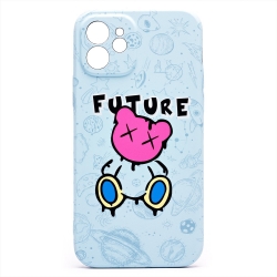 Чехол LUXO Creative iPhone 12, (рисунок 104, Kaws) синий
