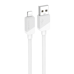 USB кабель Lightning BOROFONE BX107 (12W, 2,4A, 100см), белый USB кабель Lightning BOROFONE BX107 (12W, 2,4A, 100см), белый
