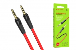 Кабель AUX джек 3,5 выход/3,5 выход BOROFONE BL6 (200см), красный Кабель AUX джек 3,5 выход/3,5 выход BOROFONE BL6 (200см), красный