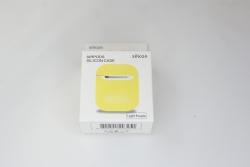 Чехол-бокс для Apple Airpods силиконовый, желтый №6 Чехол-бокс для Apple Airpods силиконовый, желтый №6