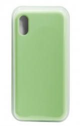 Чехол силиконовый гладкий Soft Touch iPhone X/ XS, зеленый №1 Чехол силиконовый гладкий Soft Touch iPhone X/ XS, зеленый №1