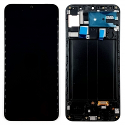 Дисплей Samsung A505F Galaxy A50 в сборе с тачскрином и рамкой, Черный (Org) Дисплей Samsung A505F Galaxy A50 в сборе с тачскрином и рамкой, Черный (Org)