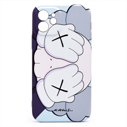 Чехол LUXO Creative iPhone 12, (рисунок 087, Kaws) серый