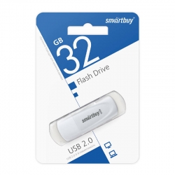 UFD флеш-накопитель Smartbuy 32 GB USB 2.0 Scout (SB032GB2SCW), белый