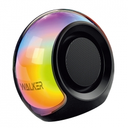 Колонка портативная WALKER WSP-215, Bluetooth, 10Вт*1, стереопара TWS, подсветка, черная