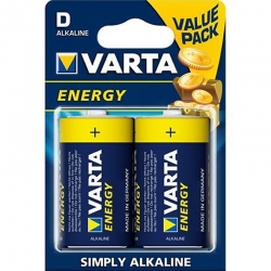 Батарейка Varta LR20/2BL ENERGY 4120 (1,5v, алкалиновая) упаковка блистер 2 шт Батарейка Varta LR20/2BL ENERGY 4120 (1,5v, алкалиновая) упаковка блистер 2 шт