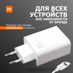 Адаптер питания Xiaomi 33W в комплекте с кабелем OR