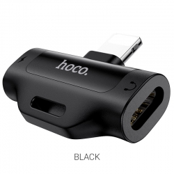 Переходник HOCO LS31 Dual Lightning digital audio converter, черный Переходник HOCO LS31 Dual Lightning digital audio converter, черный