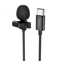 Микрофон петличный HOCO L14 (Type-C) 2м, черный