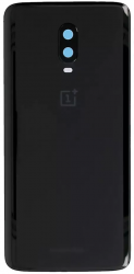 Задняя крышка в сборе со стеклом камеры OnePlus 6T (Черный) Premium (Org)