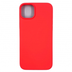 Чехол силиконовый гладкий Soft Touch iPhone 14 Plus, ярко-розовый №29 (закрытый низ)