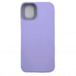 Чехол силиконовый гладкий Soft Touch iPhone 14, светло-сиреневый №47 (закрытый низ)