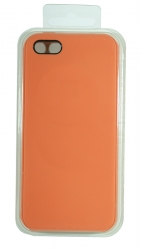 Чехол силиконовый гладкий Soft Touch iPhone 5/ 5S/ SE, оранжевый №42 Чехол силиконовый гладкий Soft Touch iPhone 5/ 5S/ SE, оранжевый №42
