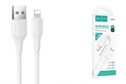 USB кабель Lightning HOCO X120 Beneficio (100см. 2.4A)., белый