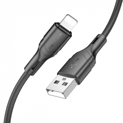 USB кабель Lightning BOROFONE BX99 Method silicone (100см. 2.4A), черный