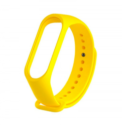 Ремешок силиконовый для Mi Band 5/ 6, лимонный Ремешок силиконовый для Mi Band 5/ 6, лимонный