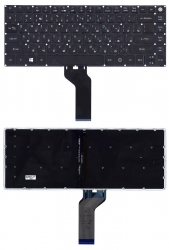 Клавиатура для ноутбука Acer Swift 3 SF314-51 черная с подсветкой Клавиатура для ноутбука Acer Swift 3 SF314-51 черная с подсветкой
