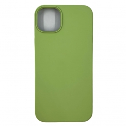 Чехол силиконовый гладкий Soft Touch iPhone 14 Plus, зеленый №1 (закрытый низ)
