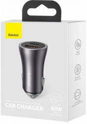 АЗУ Baseus Golden Contactor Max Dual (Быстрая зарядка) (USB+Type C) (60W) (Серый)