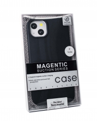 Чехол Piblue iPhone 14 Plus Silicone MagSafe, черный Чехол Piblue iPhone 14 Plus Silicone MagSafe, черный