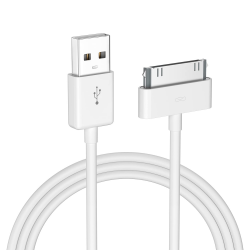 USB кабель iPhone 4/ 4s/ iPad (копия) (30 pin) (100см), белый USB кабель iPhone 4/ 4s/ iPad (копия) (30 pin) (100см), белый