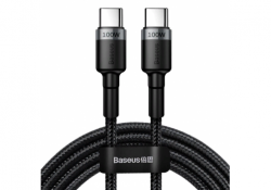 USB-C кабель BASEUS Cafule Type-С to Type-С 2 м PD2.0 (5A, 100W), черный USB-C кабель BASEUS Cafule Type-С to Type-С 2 м PD2.0 (5A, 100W), черный
