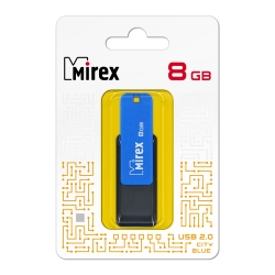 USB флеш-накопитель Mirex 08 GB USB 2.0 CITY, синий USB флеш-накопитель Mirex 08 GB USB 2.0 CITY, синий