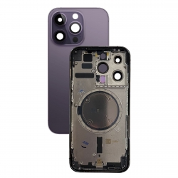 Задняя крышка/ Корпус iPhone 14 Pro в сборе с рамкой , (Фиолетовый) (литое стекло) (Org)