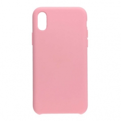 Чехол силиконовый гладкий Soft Touch iPhone XS Max, розовый (без логотипа)