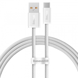 USB кабель Type-C BASEUS Dynamic Series Fast Charging USB to Type-C 1 м (100W), белый USB кабель Type-C BASEUS Dynamic Series Fast Charging USB to Type-C 1 м (100W), белый