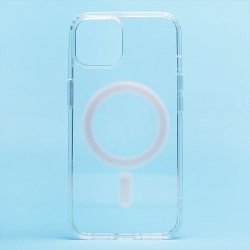 Чехол силиконовый Clear Case MagSafe iPhone 14, прозрачный