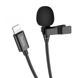 Микрофон петличный HOCO L14 (Lightning) 2м, черный Микрофон петличный HOCO L14 (Lightning) 2м, черный