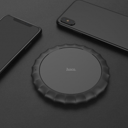 Беспроводное зарядное устройство HOCO CW13 Round Wireless Charger, черный Беспроводное зарядное устройство HOCO CW13 Round Wireless Charger, черный