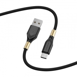 USB кабель Type-C BOROFONE BX92 Advantage (100см. 3.0A), черный USB кабель Type-C BOROFONE BX92 Advantage (100см. 3.0A), черный