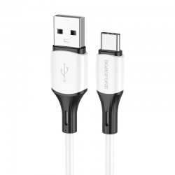 USB кабель Type-C BOROFONE BX79 Термостойкий, силикон (100см. 3A), белый
