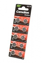 Батарейка для часов Camelion AG10 LR1130/10BL AlcalineCell 389A  (1,5v, алкалиновая) упаковка 1 шт