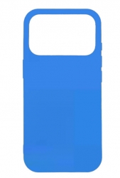 Чехол силиконовый гладкий Soft Touch iPhone 17 Pro, синий деним (закрытый низ)