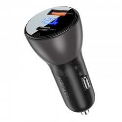 Автомобильный адаптер ACEFAST B6 63W (USB-C + USB-A), черный Автомобильный адаптер ACEFAST B6 63W (USB-C + USB-A), черный